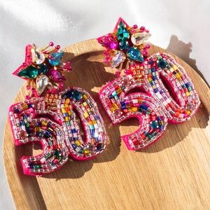 ✨HOST PICK!✨Bellini Pink Beaded Birthday Earrings